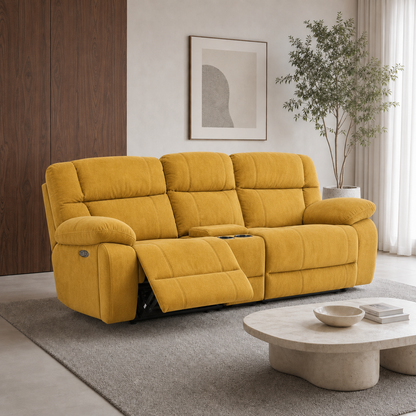Vista Recliner 3 seater yellow 01 main