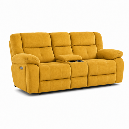 Vista Recliner 3 seater yellow 02 white
