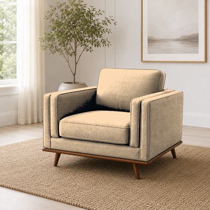 Vivid 3+2+1 Sofa Set, 1 seater, beige, room view