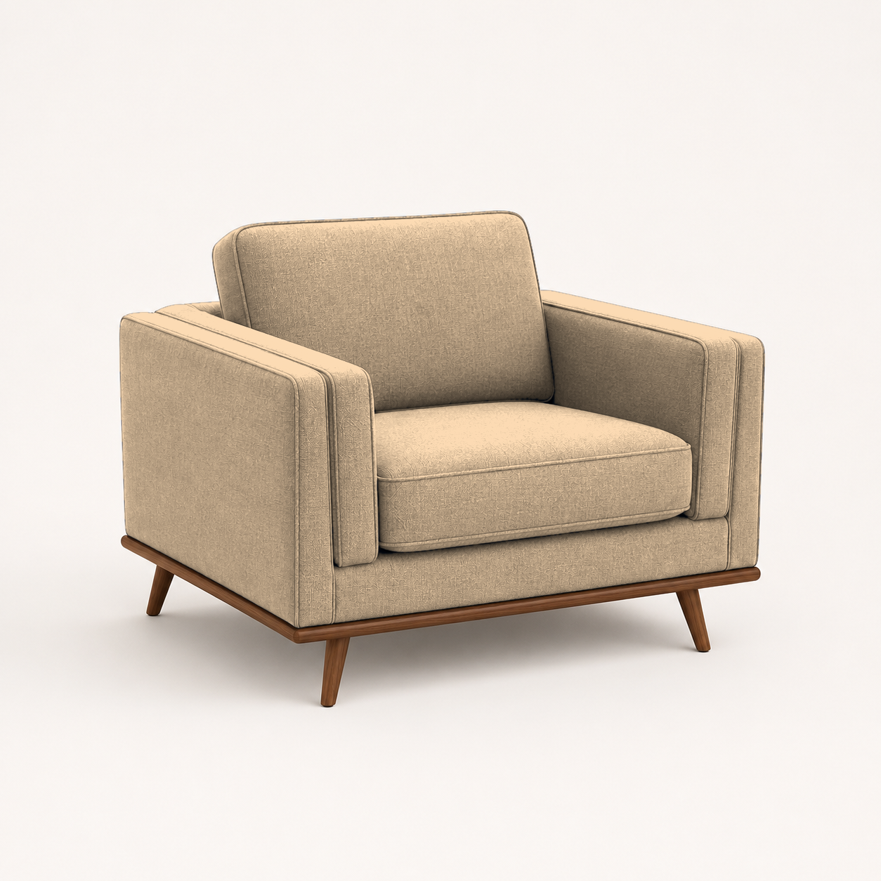Vivid 3+2+1 Sofa Set, 1 seater, beige, studio view