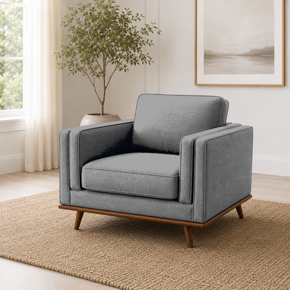 Vivid 3+2+1 Sofa Set, 1 seater, grey, room view