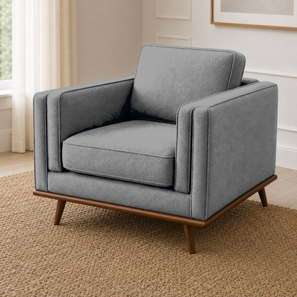 Vivid 3+2+1 Sofa Set, 1 seater, grey, detail view