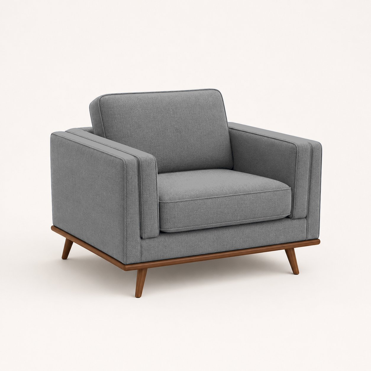 Vivid 3+2+1 Sofa Set, 1 seater, grey, studio view