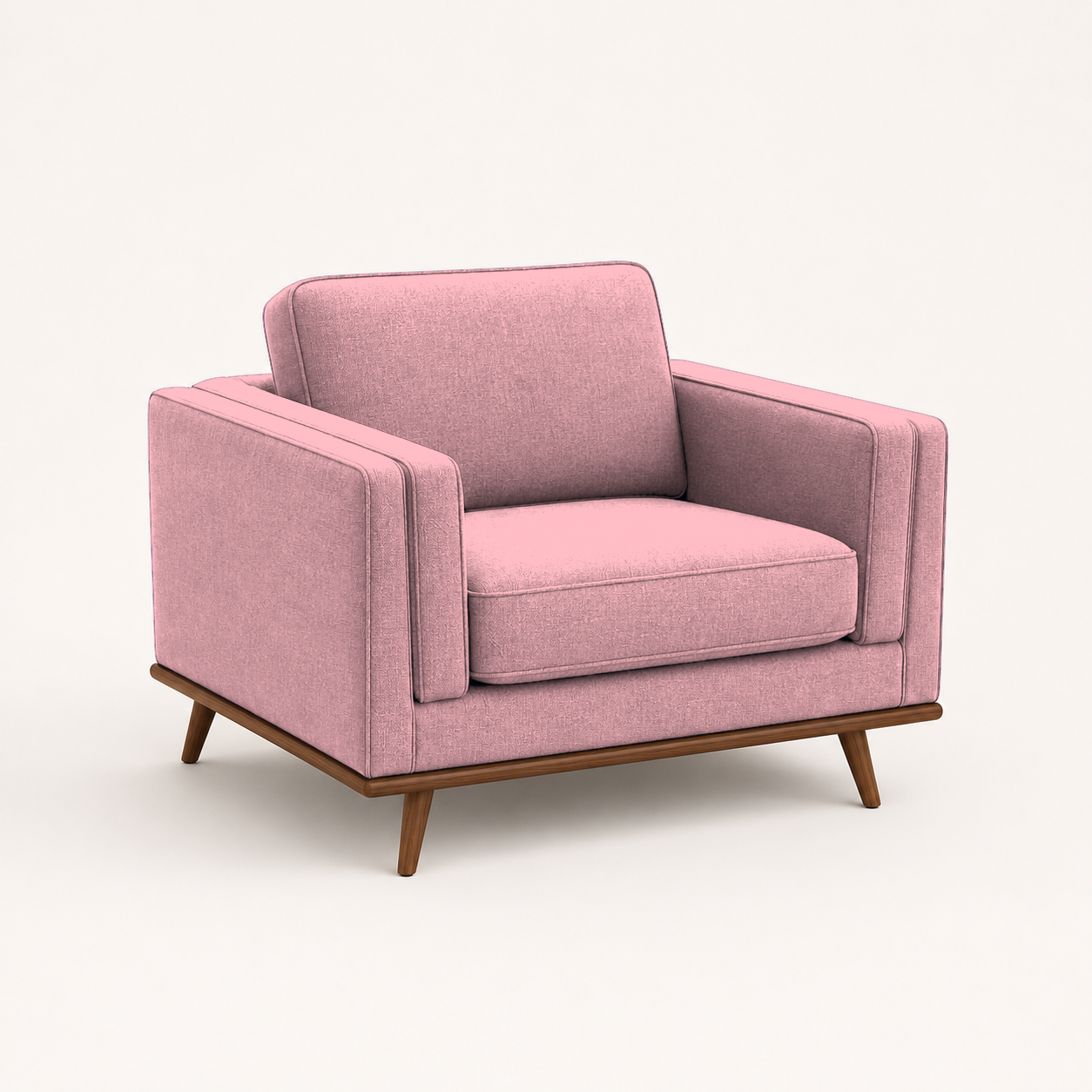 Vivid 3+2+1 Sofa Set, 1 seater, pink, studio view