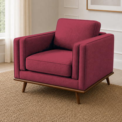 Vivid 3+2+1 Sofa Set, 1 seater, red, detail view