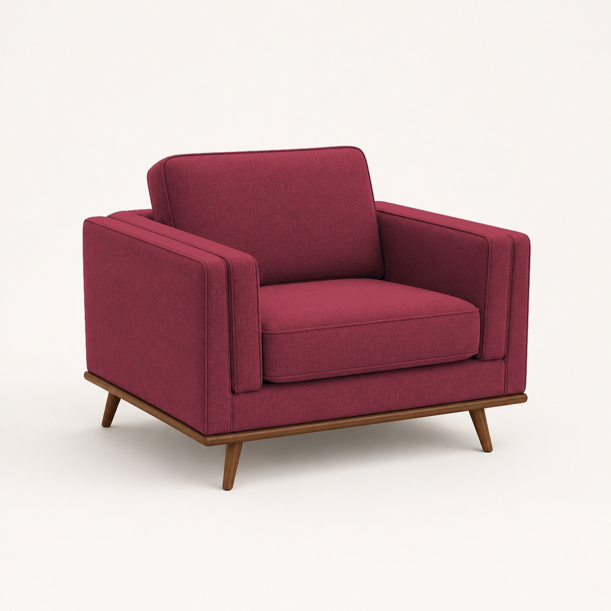 Vivid 3+2+1 Sofa Set, 1 seater, red, studio view