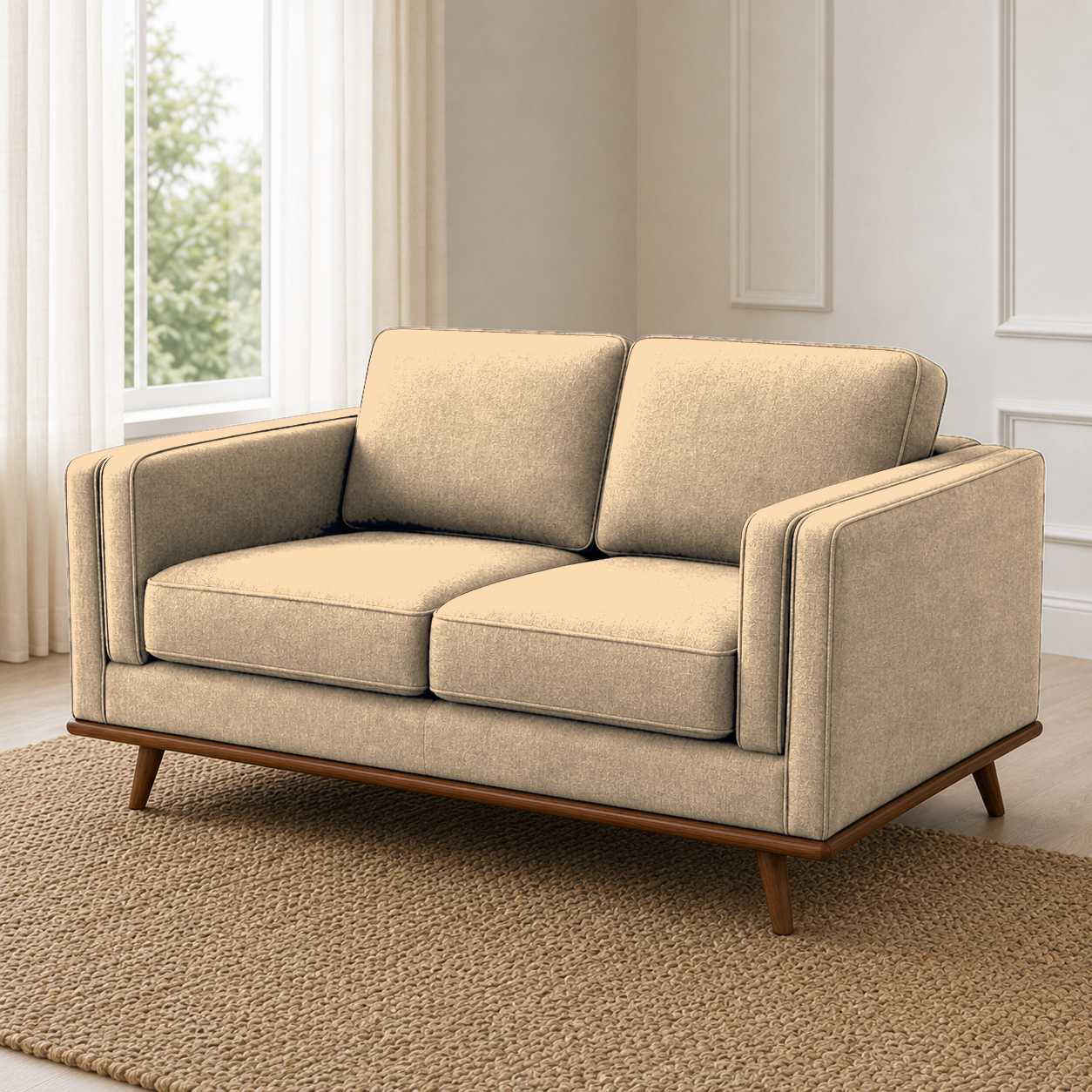 Vivid 3+2+1 Sofa Set, 2 seater, beige, detail view