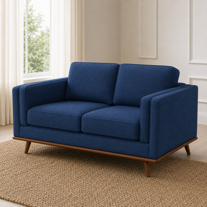 Vivid 3+2+1 Sofa Set, 2 seater, blue, detail view