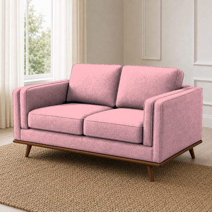 Vivid 3+2+1 Sofa Set, 2 seater, pink, detail view