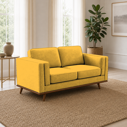 Vivid 3+2+1 Sofa Set, 2 seater, yellow, room view