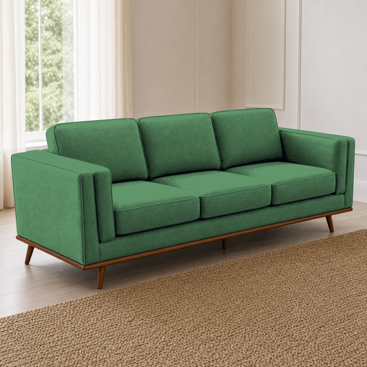 Vivid 3+2+1 Sofa Set, 3 seater, green, detail view