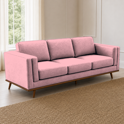 Vivid 3+2+1 Sofa Set, 3 seater, pink, detail view