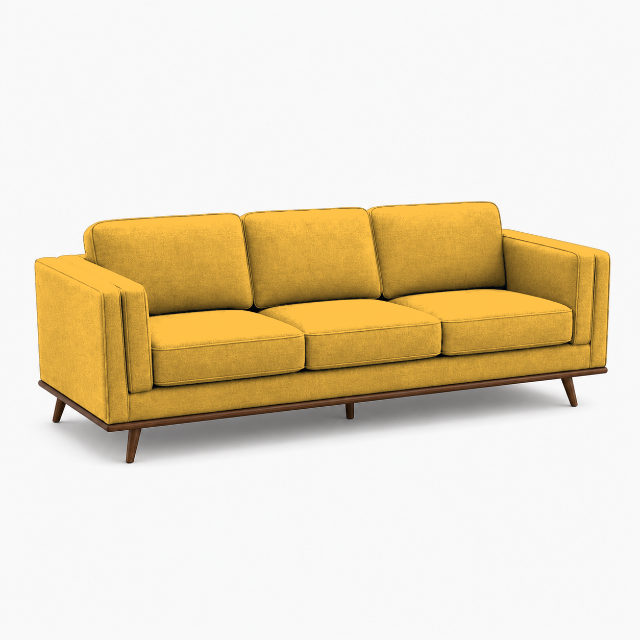Vivid 3+2+1 Sofa Set, 3 seater, yellow, studio view