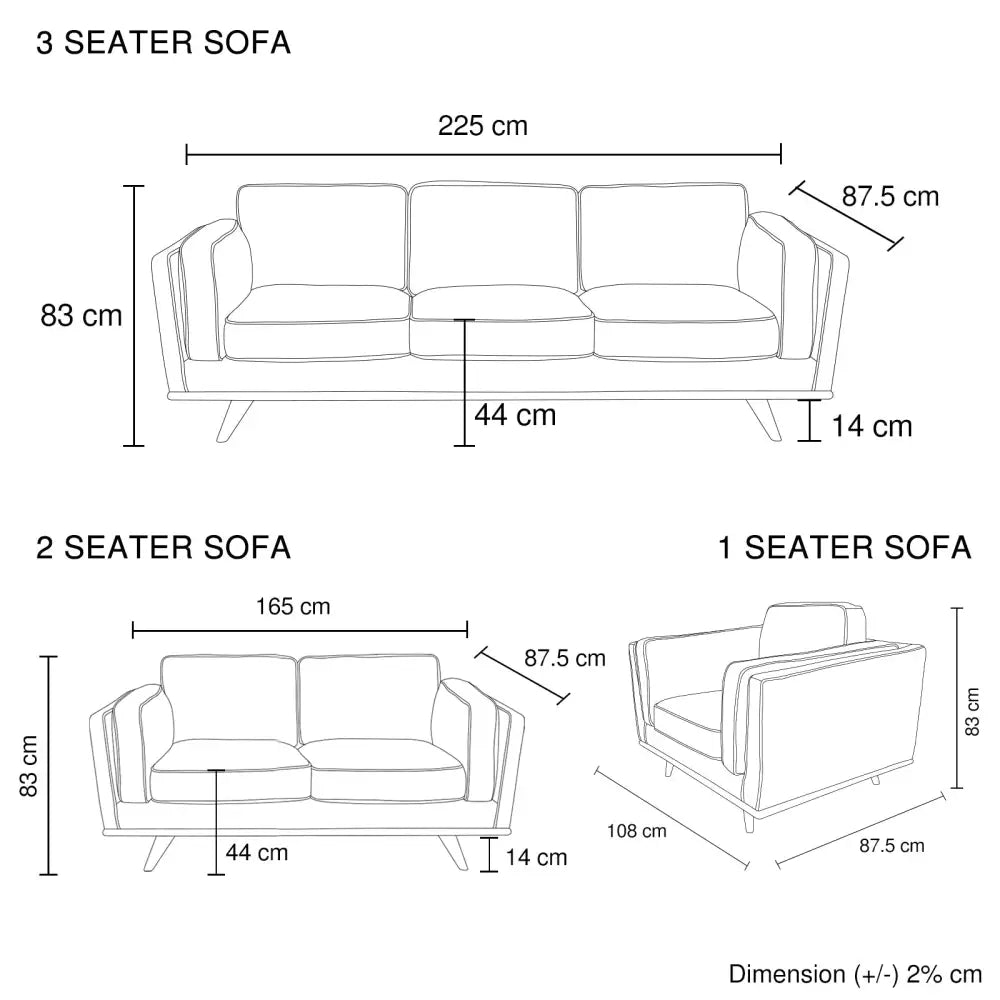 Vivid - 3 + 2 + 1 Sofa Set