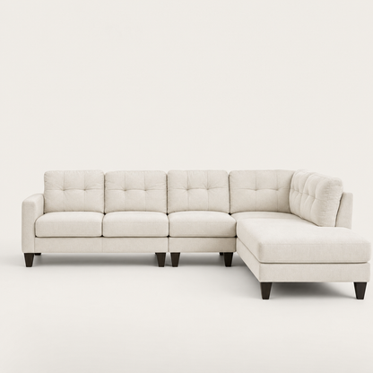 Vivid - L shape sectional sofa, front studio view on neutral background