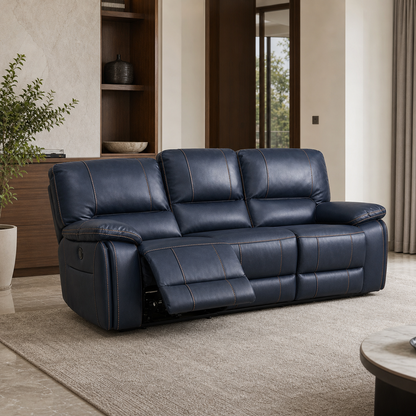 Vortex Recliner 3 seater blue 01 main