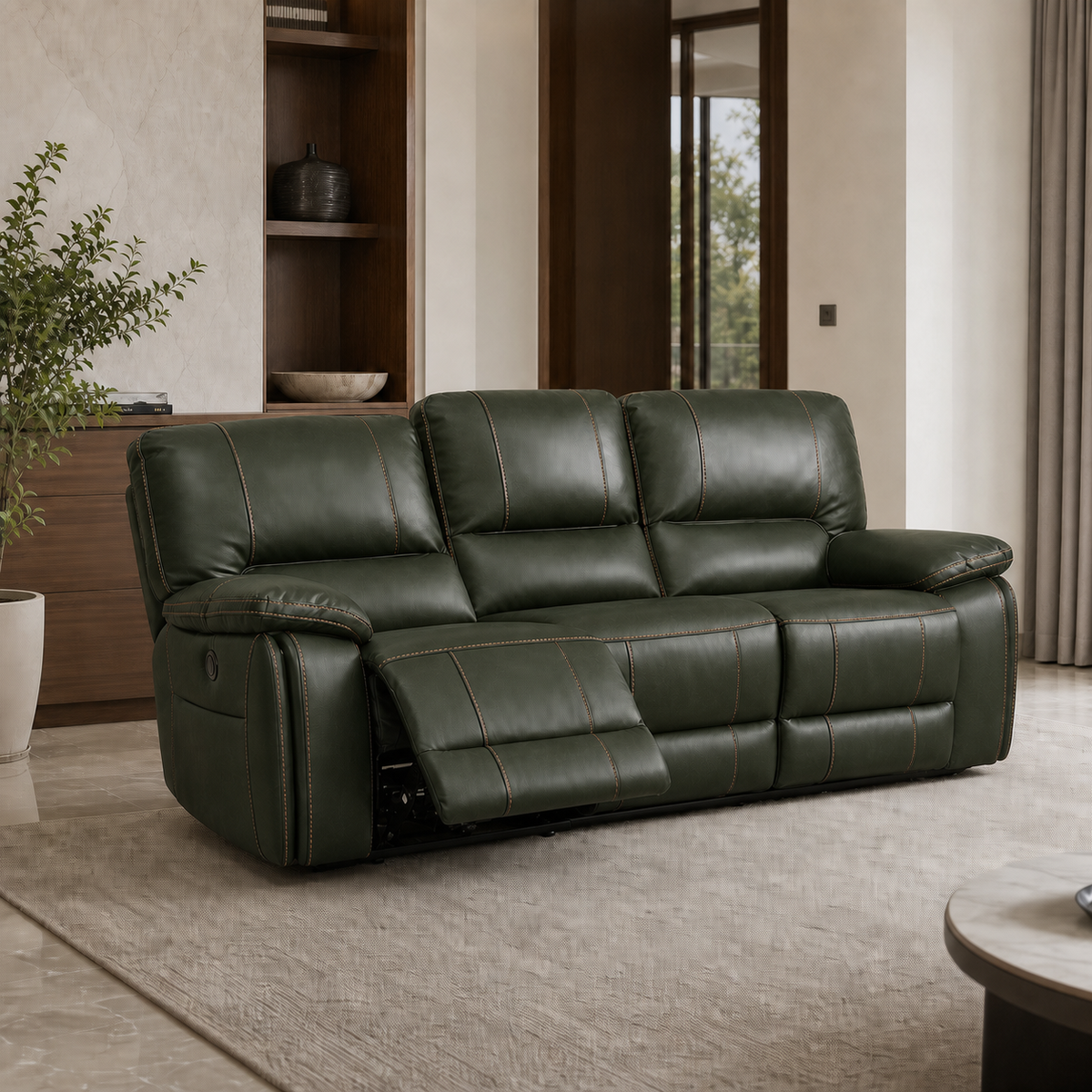 Vortex Recliner 3 seater green 01 main