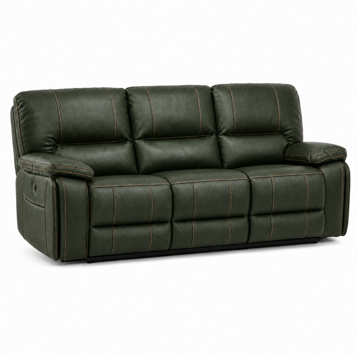 Vortex Recliner 3 seater green 02 white