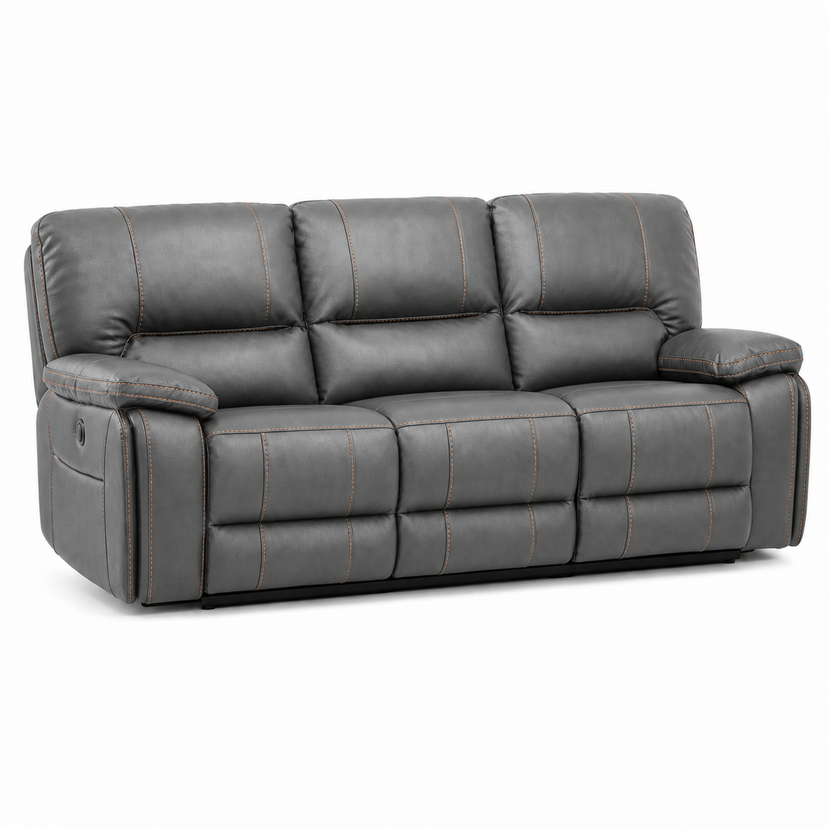 Vortex Recliner 3 seater grey 02 white