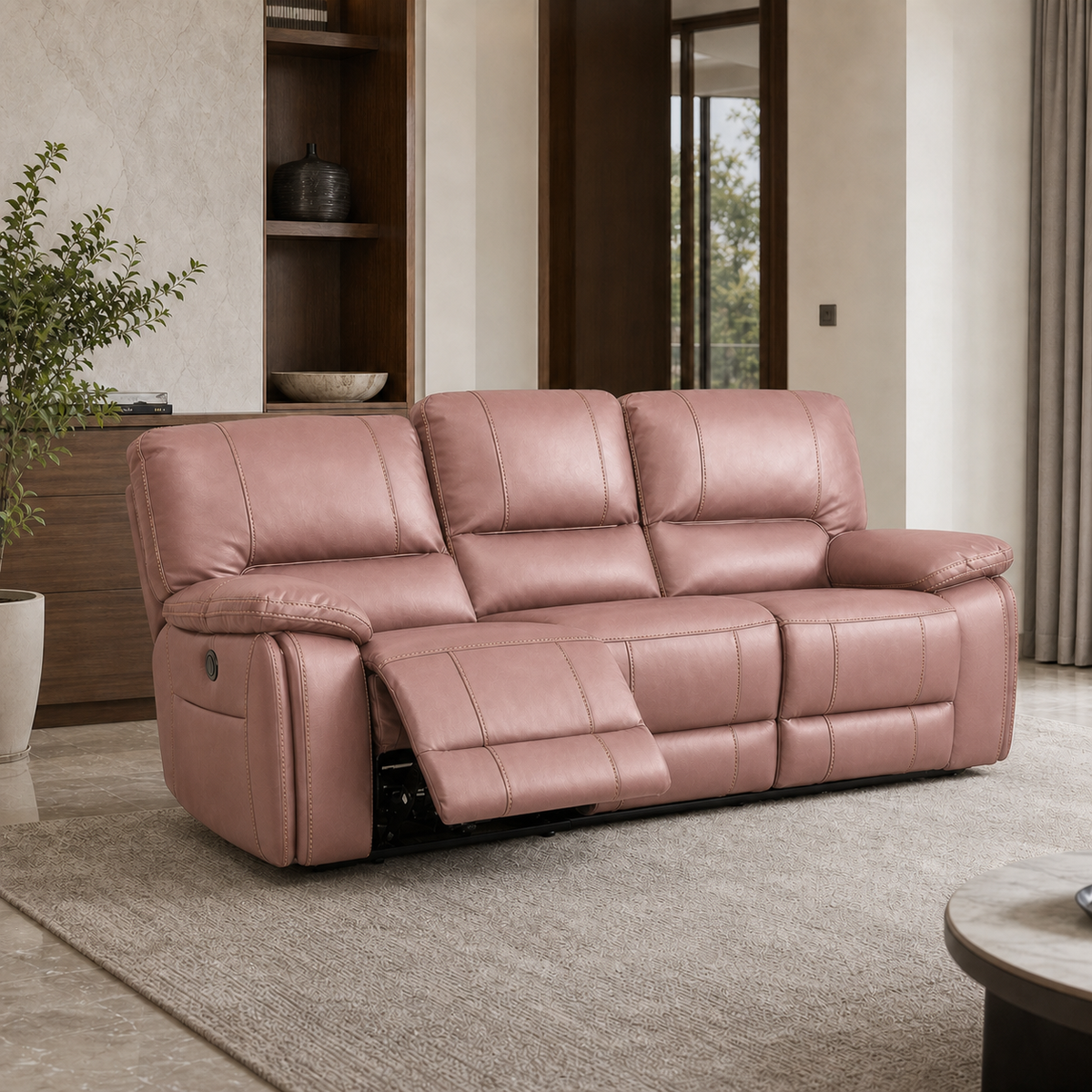 Vortex Recliner 3 seater pink 01 main