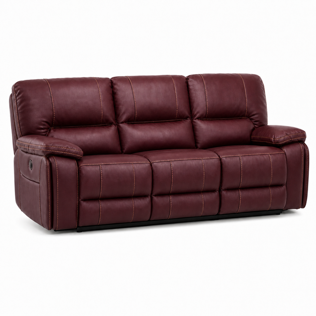Vortex Recliner 3 seater red 02 white