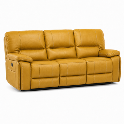 Vortex Recliner 3 seater yellow 02 white