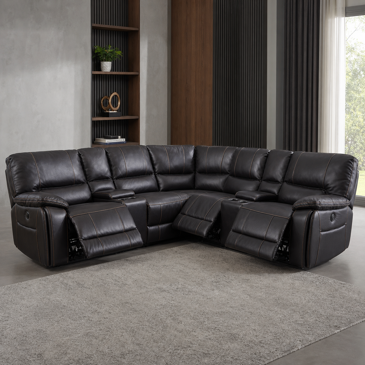Vortex Recliner upholstery and reclining detail