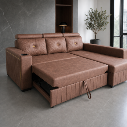 Walin - Sofa bed, source-proven open-state construction detail
