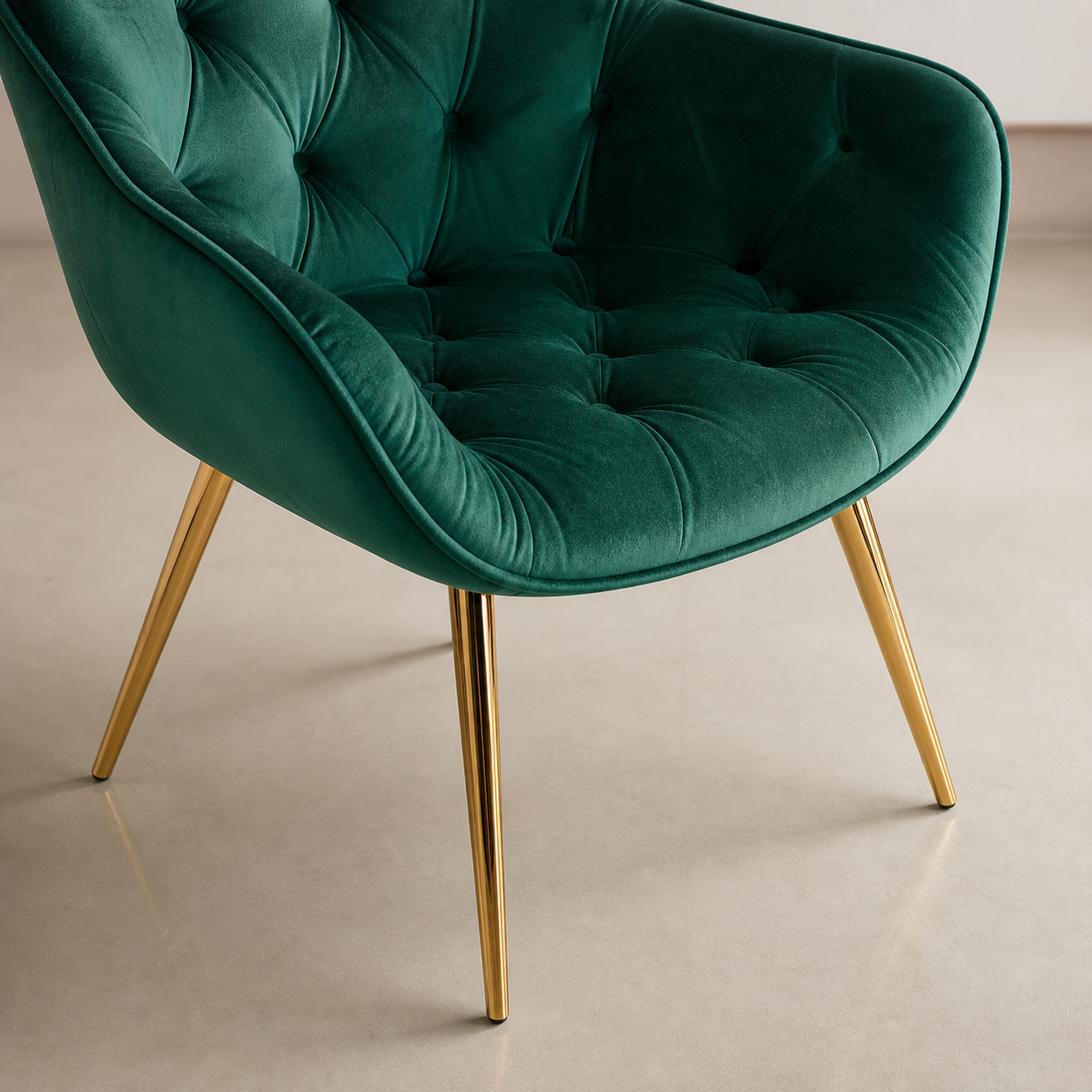 Close-up of the West - Chair's upholstery and construction
