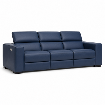 Whisper Recliner 3 seater blue 02 white