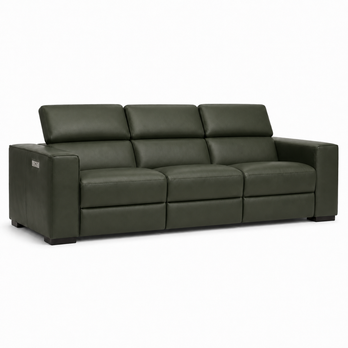Whisper Recliner 3 seater green 02 white