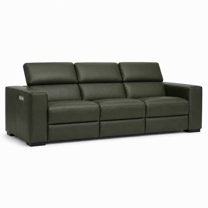 Whisper Recliner 3 seater green 02 white