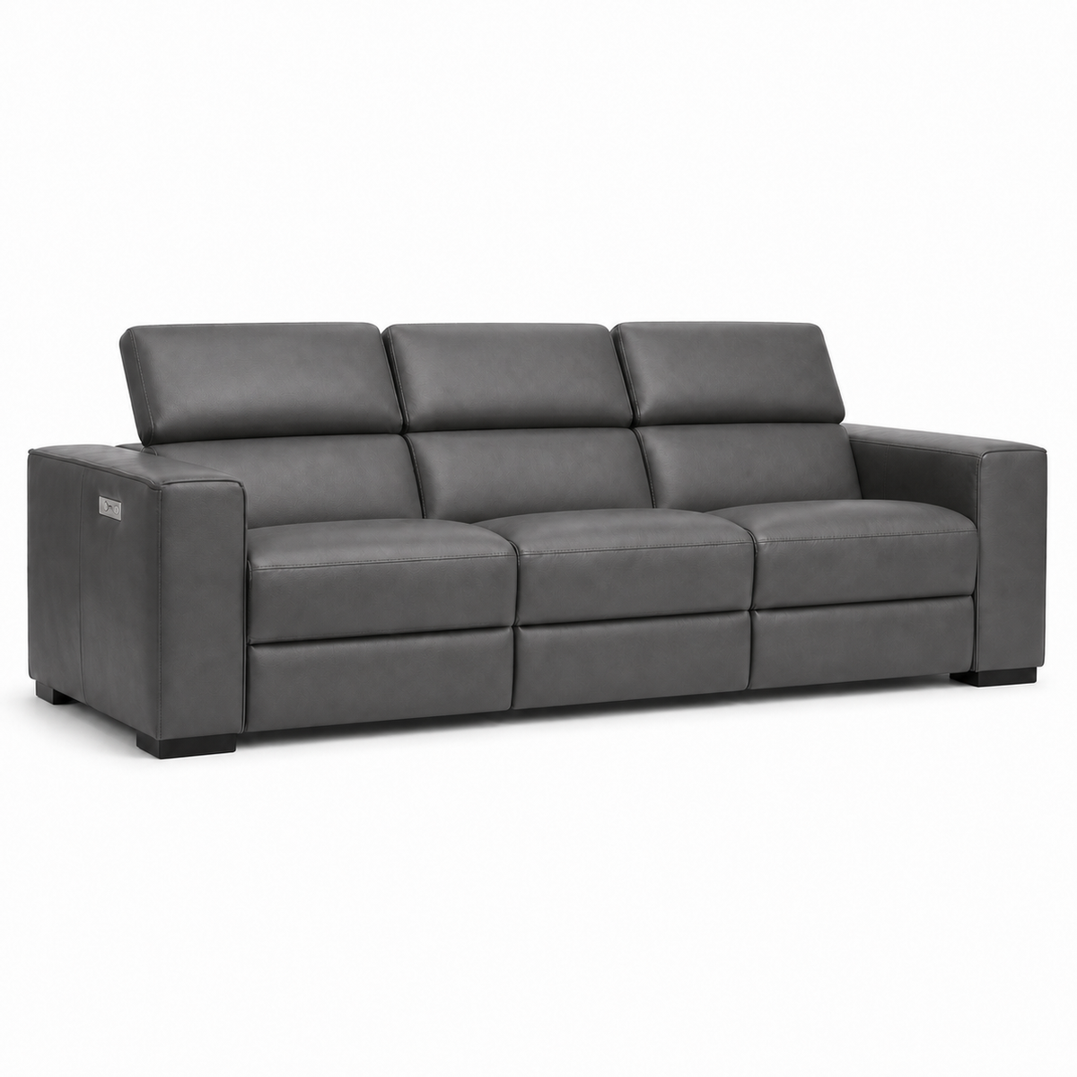 Whisper Recliner 3 seater grey 02 white