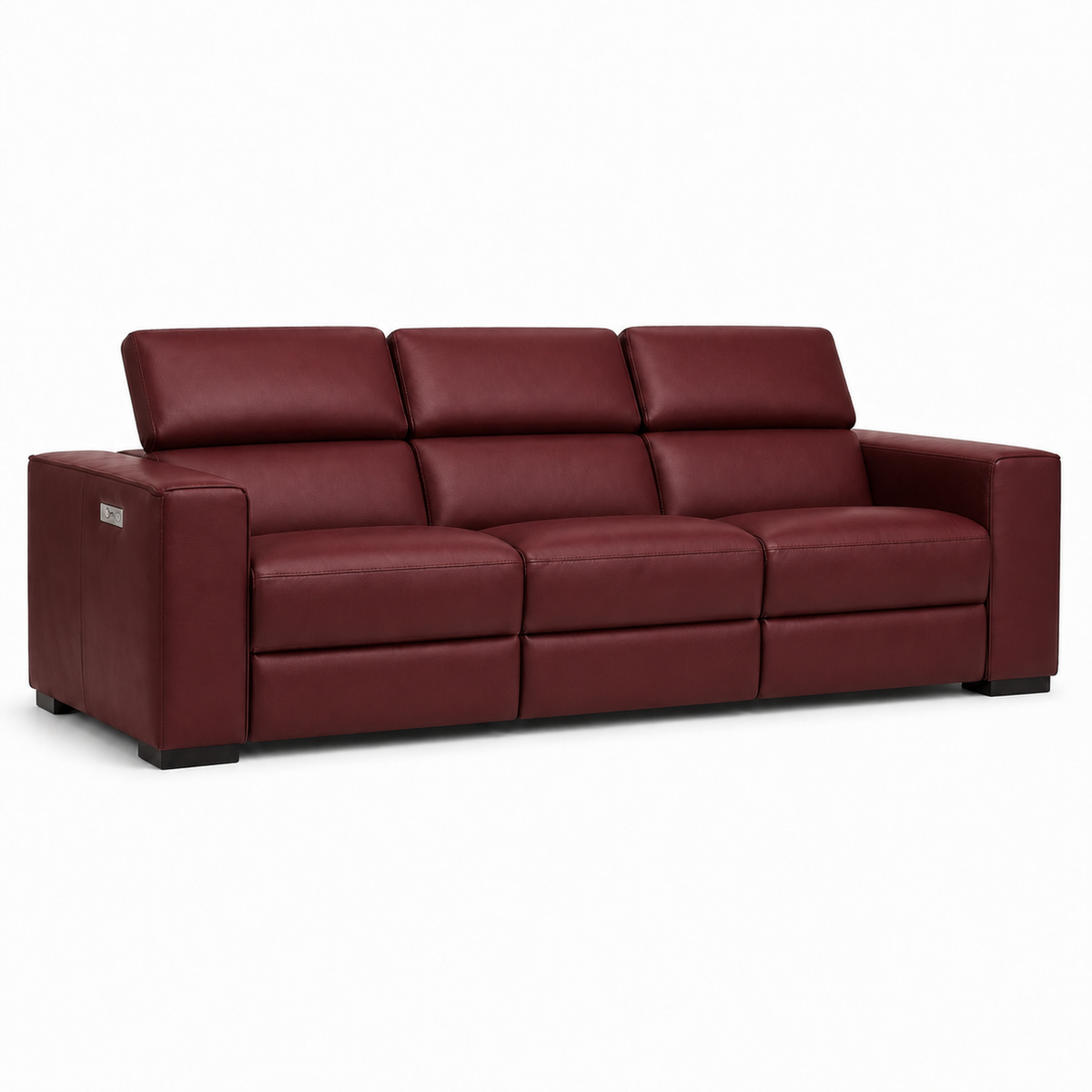 Whisper Recliner 3 seater red 02 white