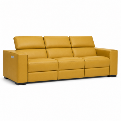 Whisper Recliner 3 seater yellow 02 white