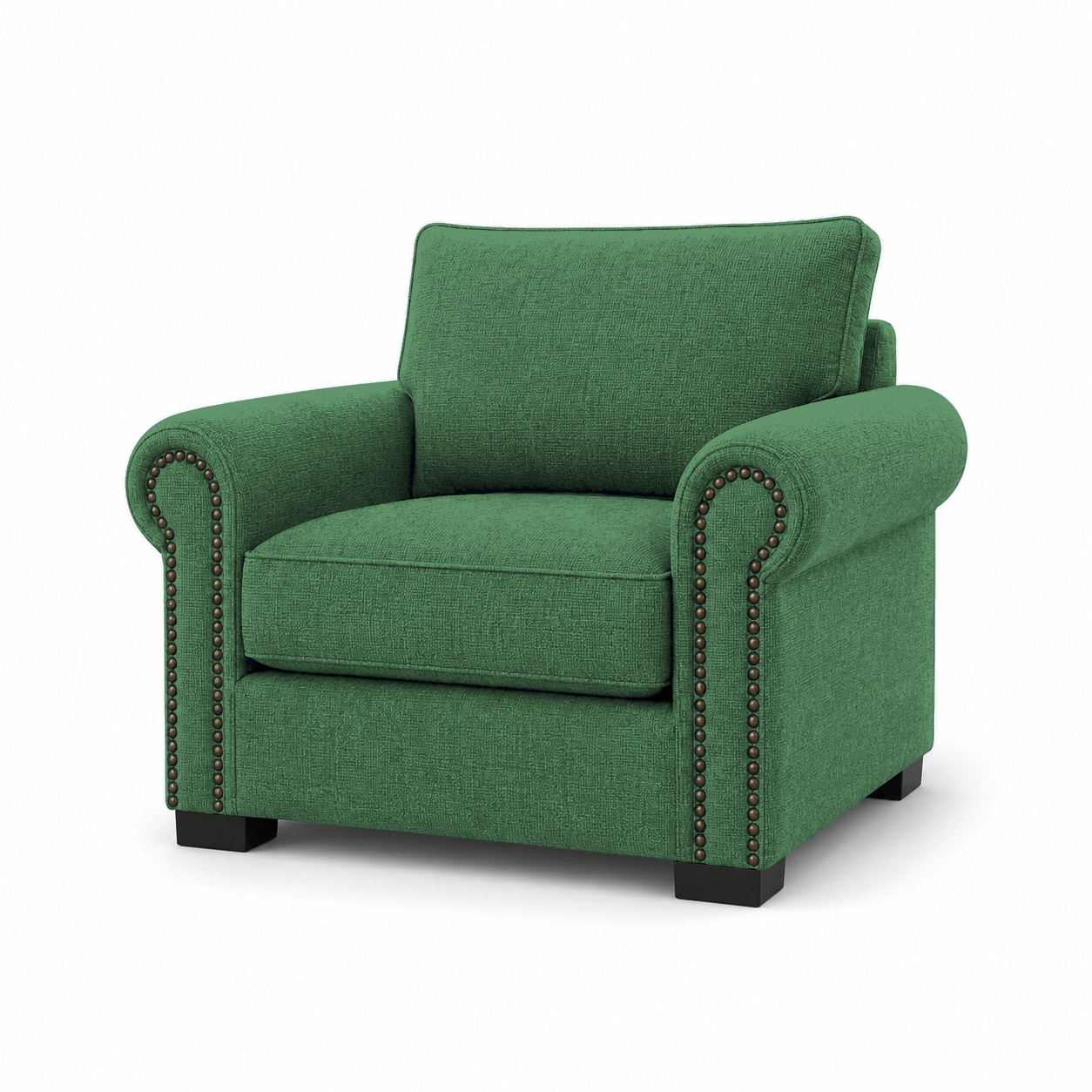 Wild 3+2+1 Sofa Set, 1 seater, green, studio view
