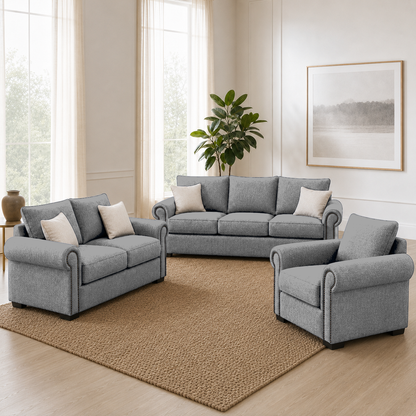 Wild 3+2+1 Sofa Set, 1 seater, grey, detail view
