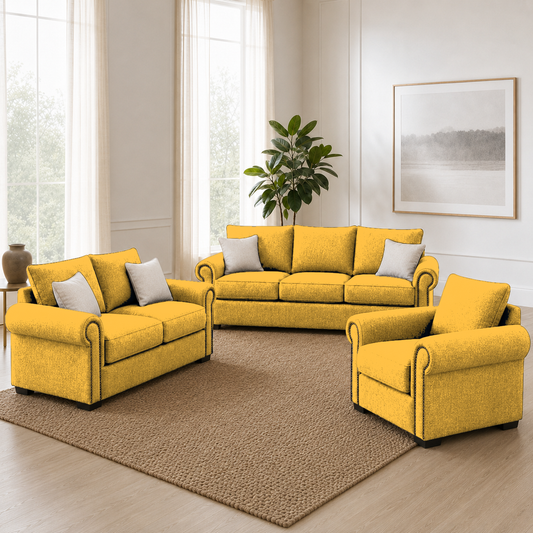 Wild 3+2+1 Sofa Set, 1 seater, yellow, detail view