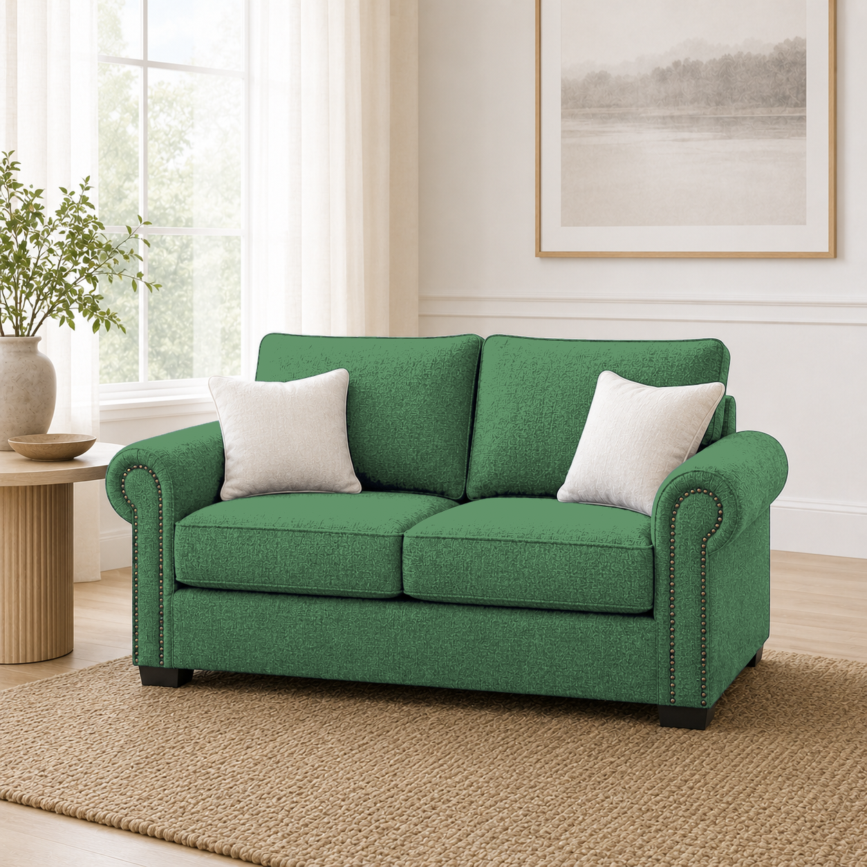 Wild 3+2+1 Sofa Set, 2 seater, green, room view