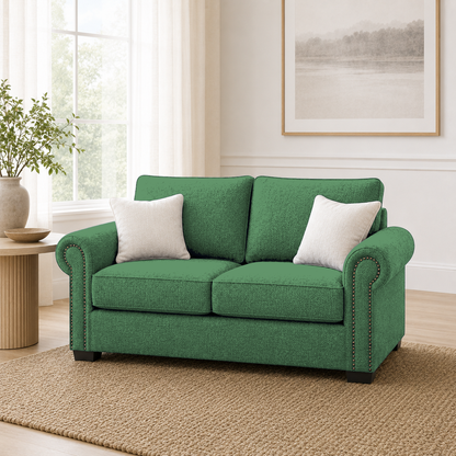 Wild 3+2+1 Sofa Set, 2 seater, green, room view