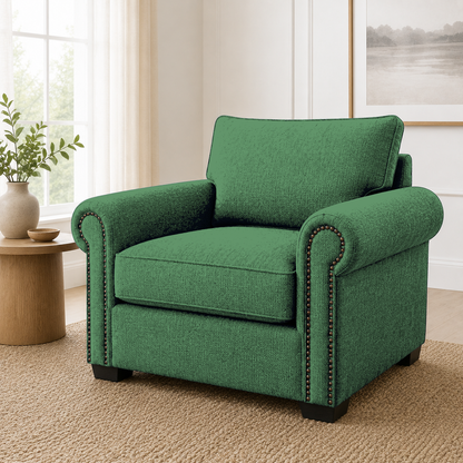 Wild 3+2+1 Sofa Set, 2 seater, green, studio view