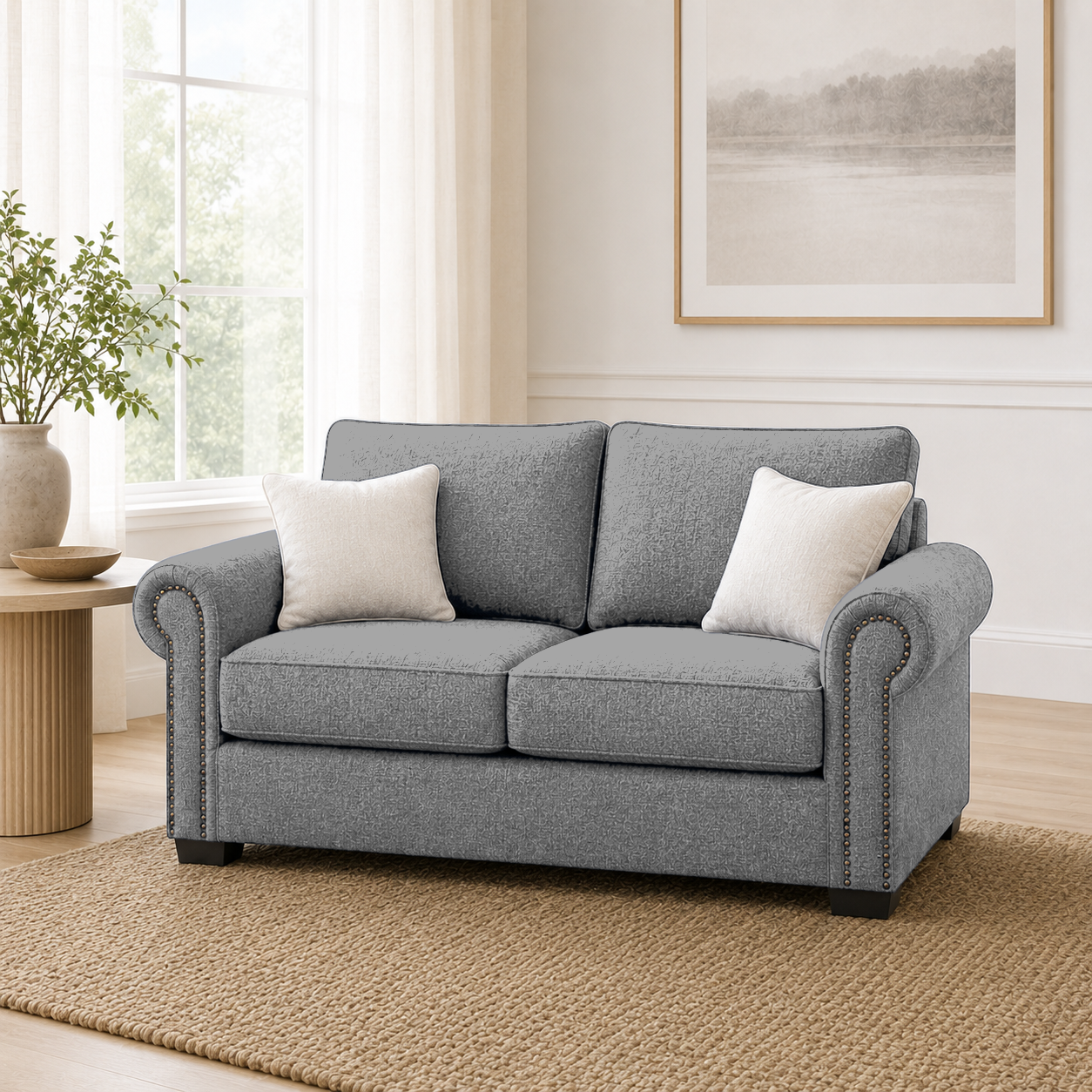 Wild 3+2+1 Sofa Set, 2 seater, grey, room view