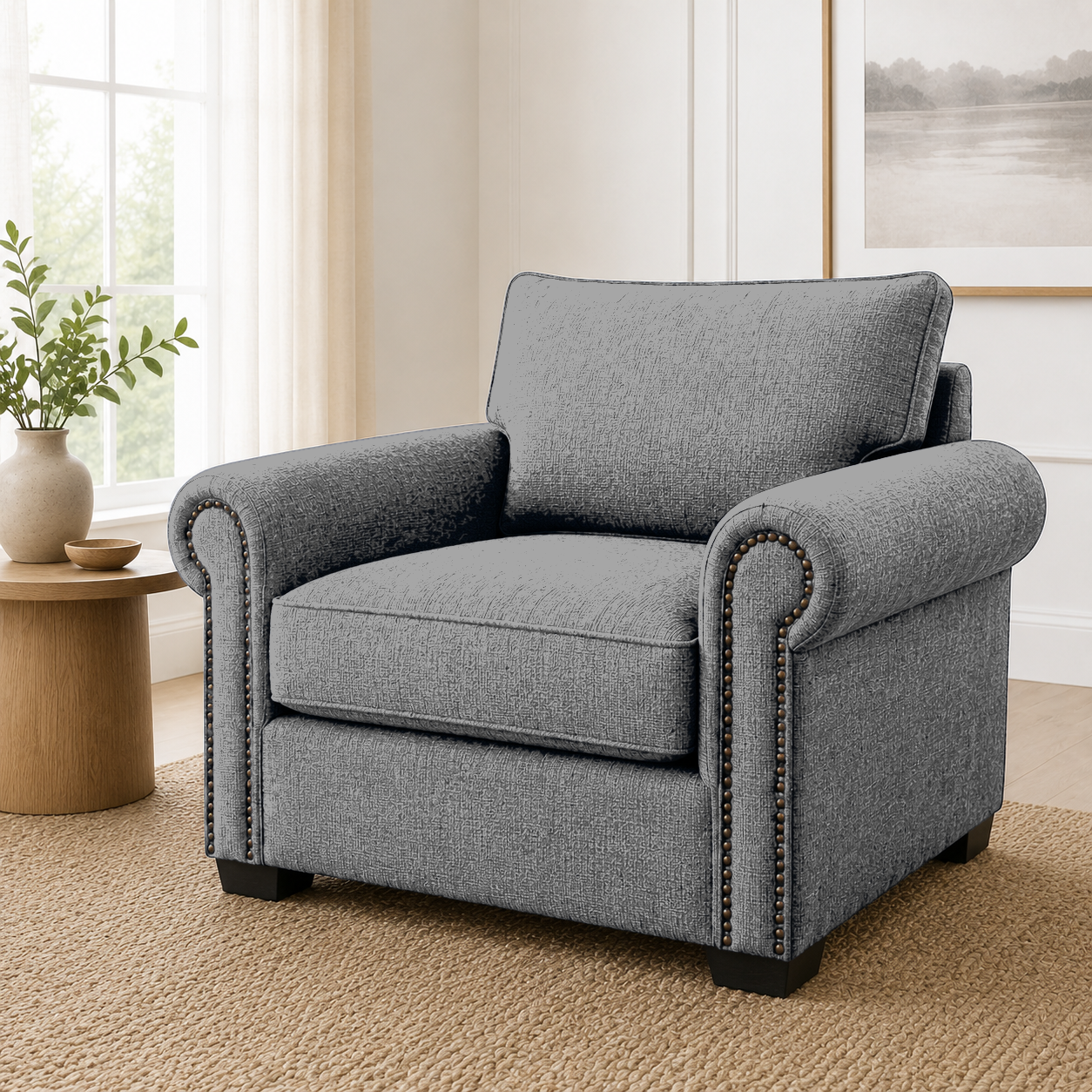 Wild 3+2+1 Sofa Set, 2 seater, grey, studio view