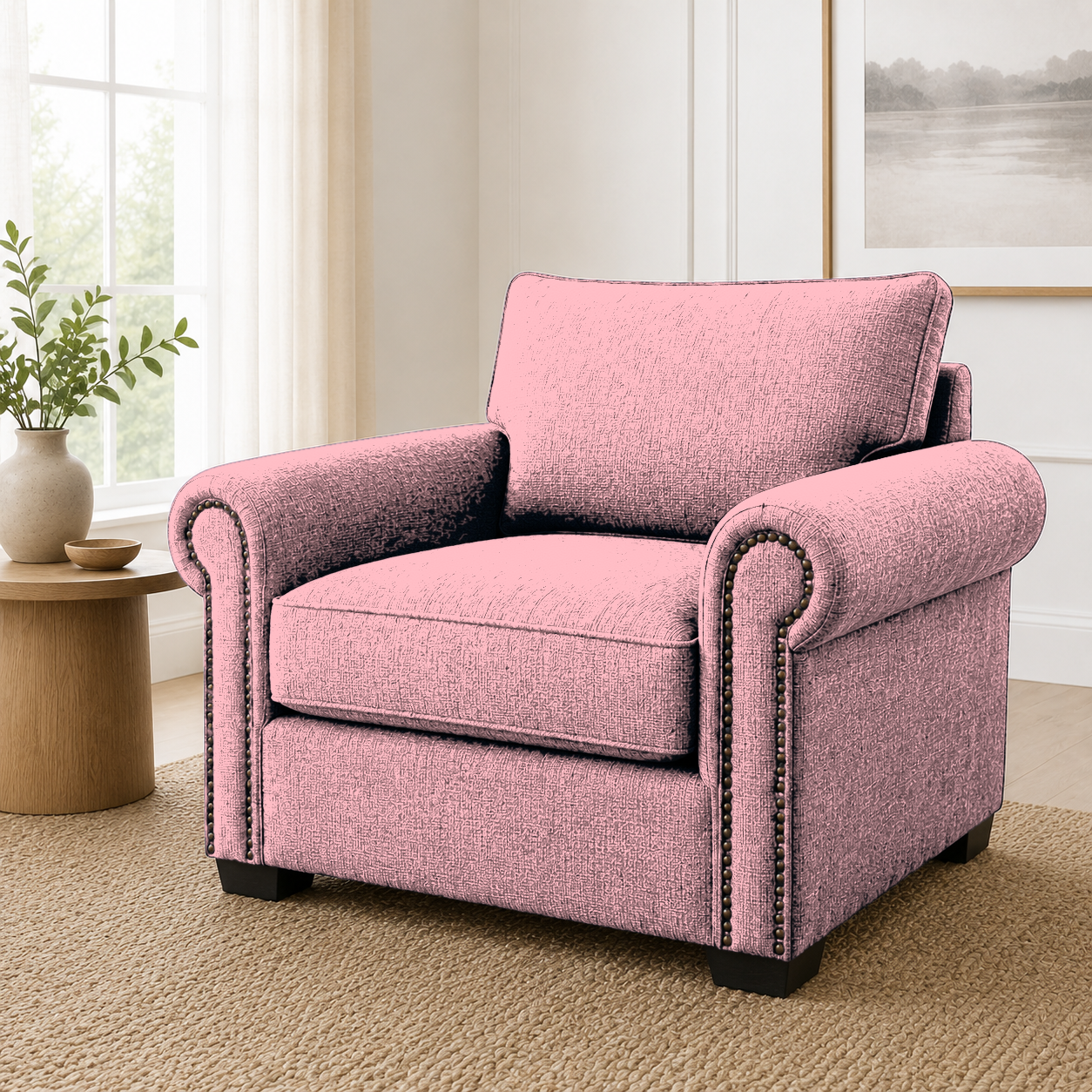 Wild 3+2+1 Sofa Set, 2 seater, pink, studio view