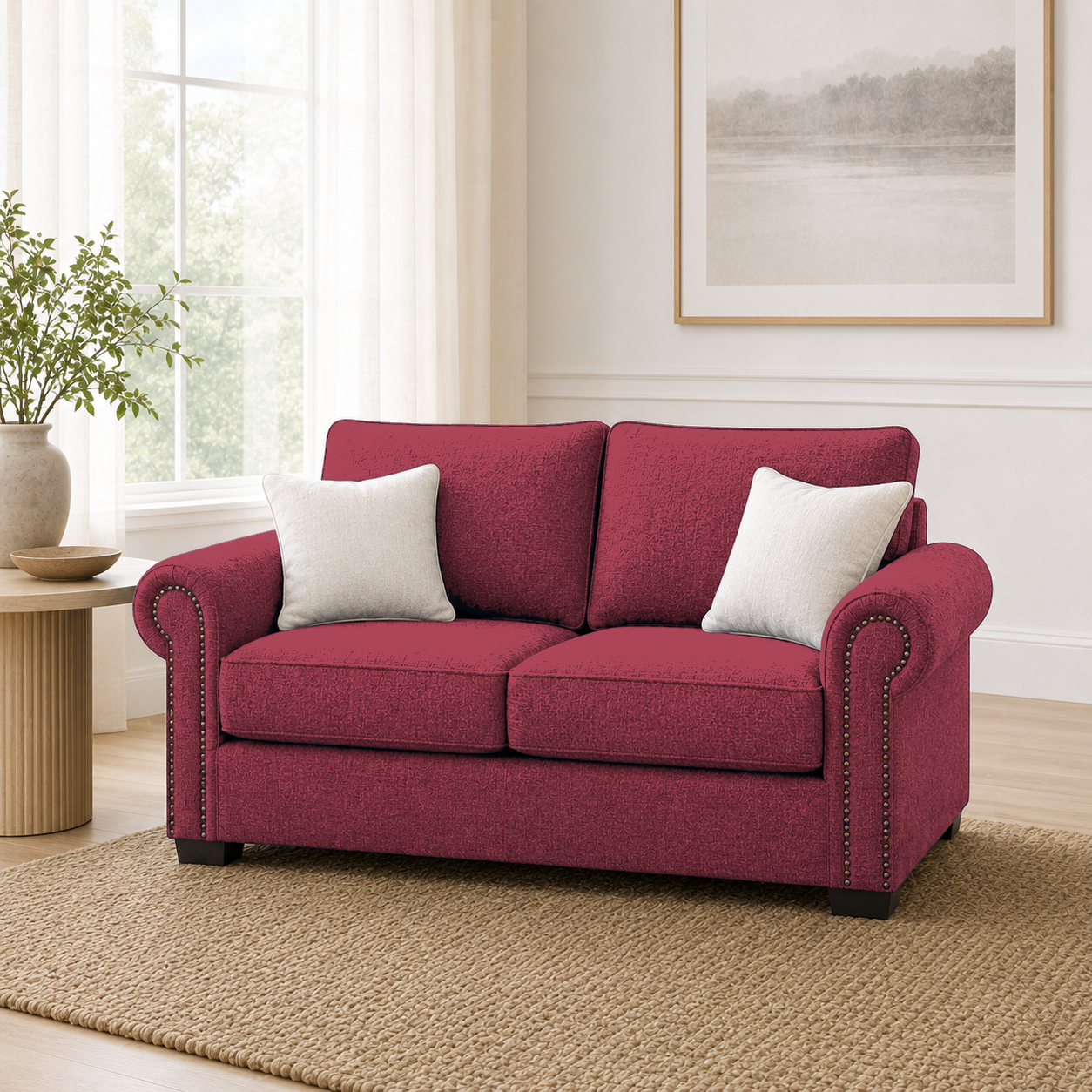 Wild 3+2+1 Sofa Set, 2 seater, red, room view