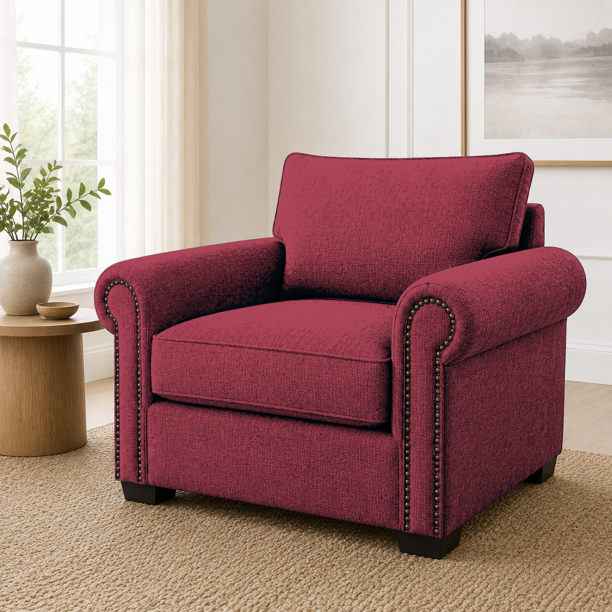 Wild 3+2+1 Sofa Set, 2 seater, red, studio view