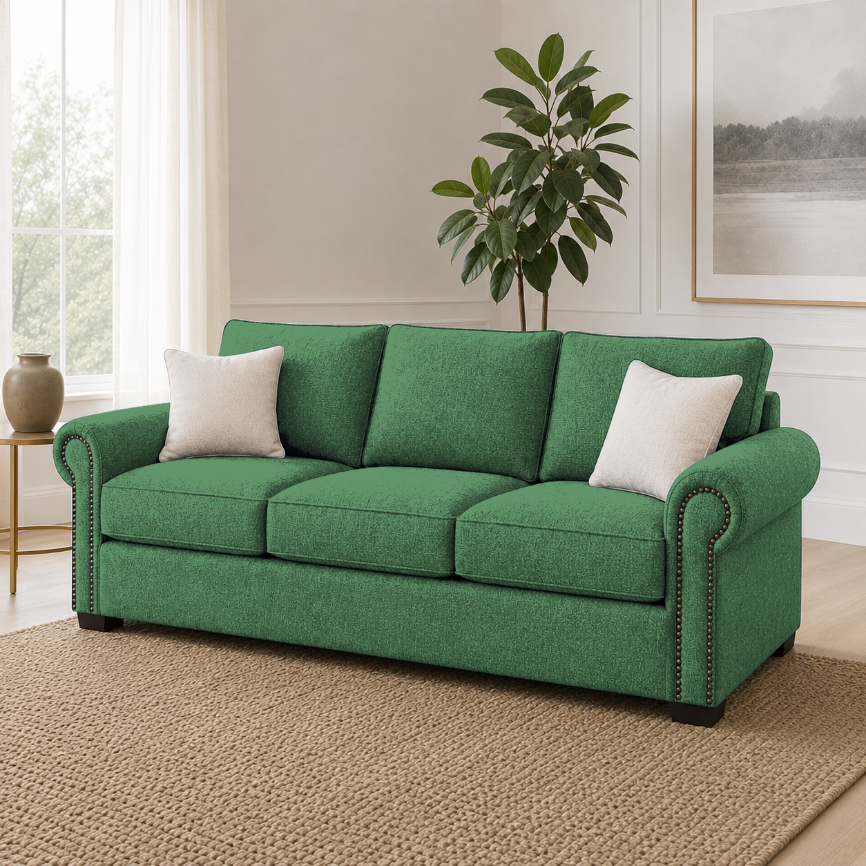 Wild 3+2+1 Sofa Set, 3 seater, green, room view