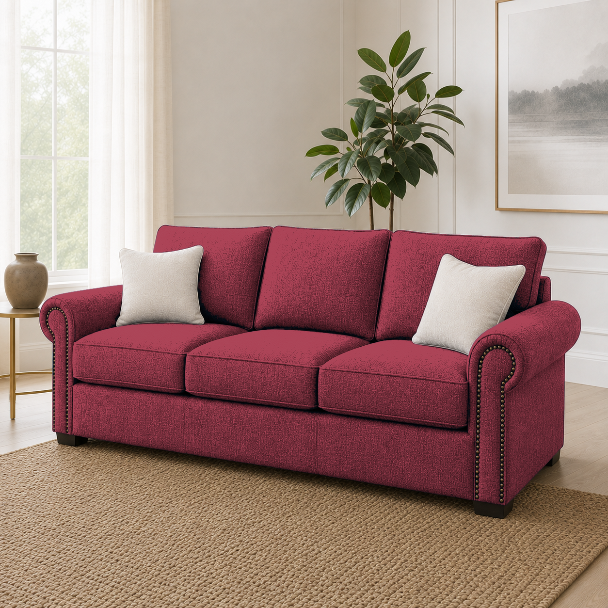 Wild 3+2+1 Sofa Set, 3 seater, red, detail view