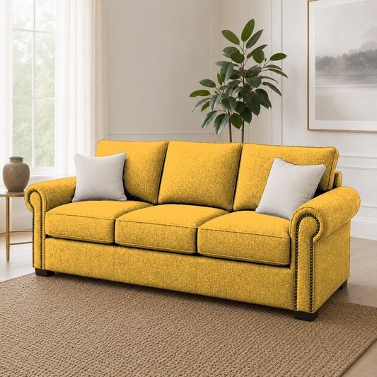 Wild 3+2+1 Sofa Set, 3 seater, yellow, detail view