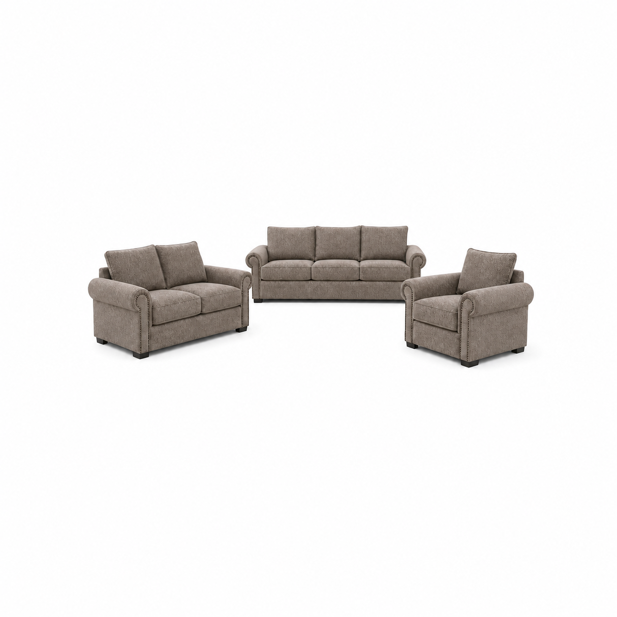 Wild - 3+2+1 Sofa Set, complete 3+2+1 sofa set front studio view